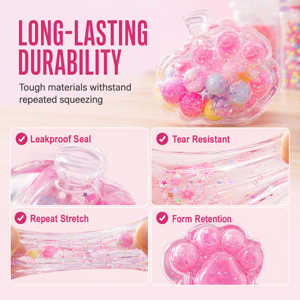 🐱 🧊 Tee-se-itse paistetun jään squishy-lelusetti – Kissan kynsikuvioinen, squishy hauska ja luova – Täydellinen aistileikkeihin ja stressin lievitykseen lapsille ✨