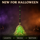 Halloween-sähköinen noitaluuta-koriste