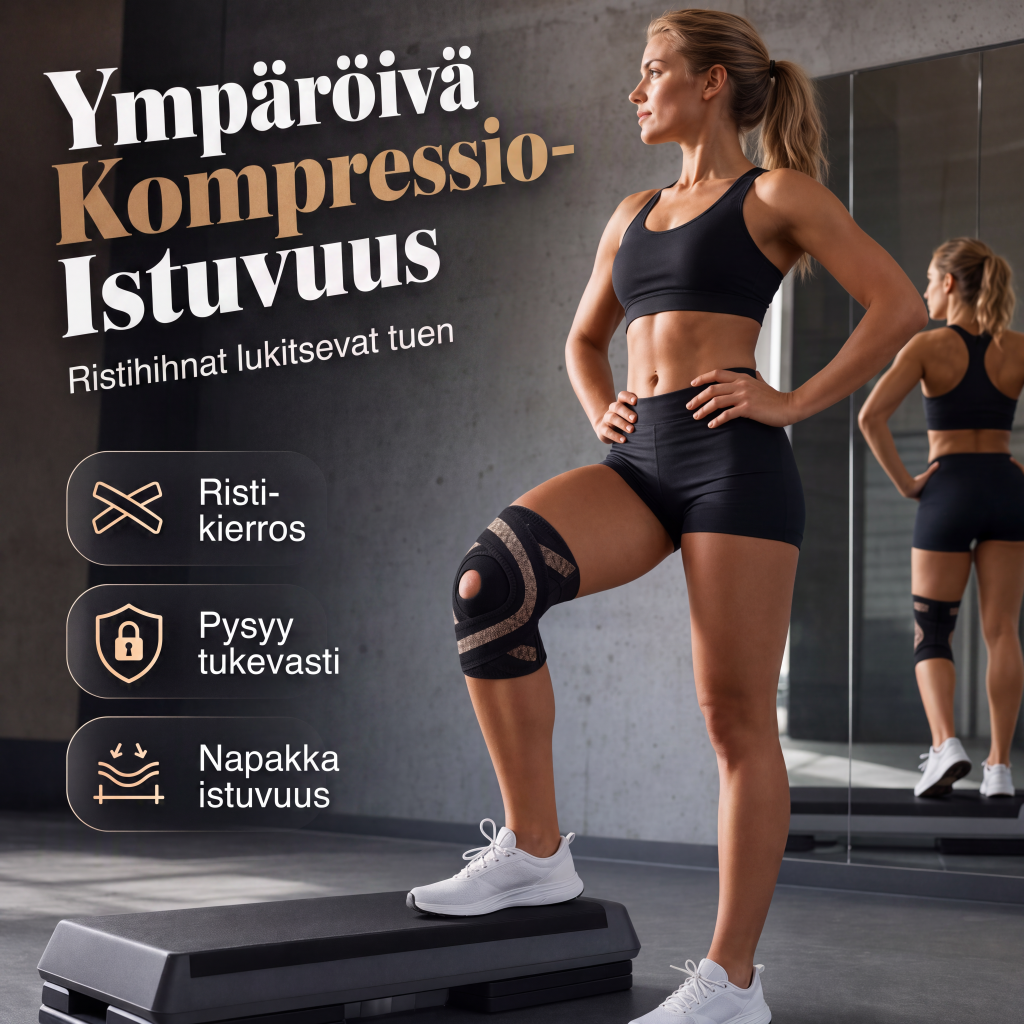 Liukumaton polvituki jousituella