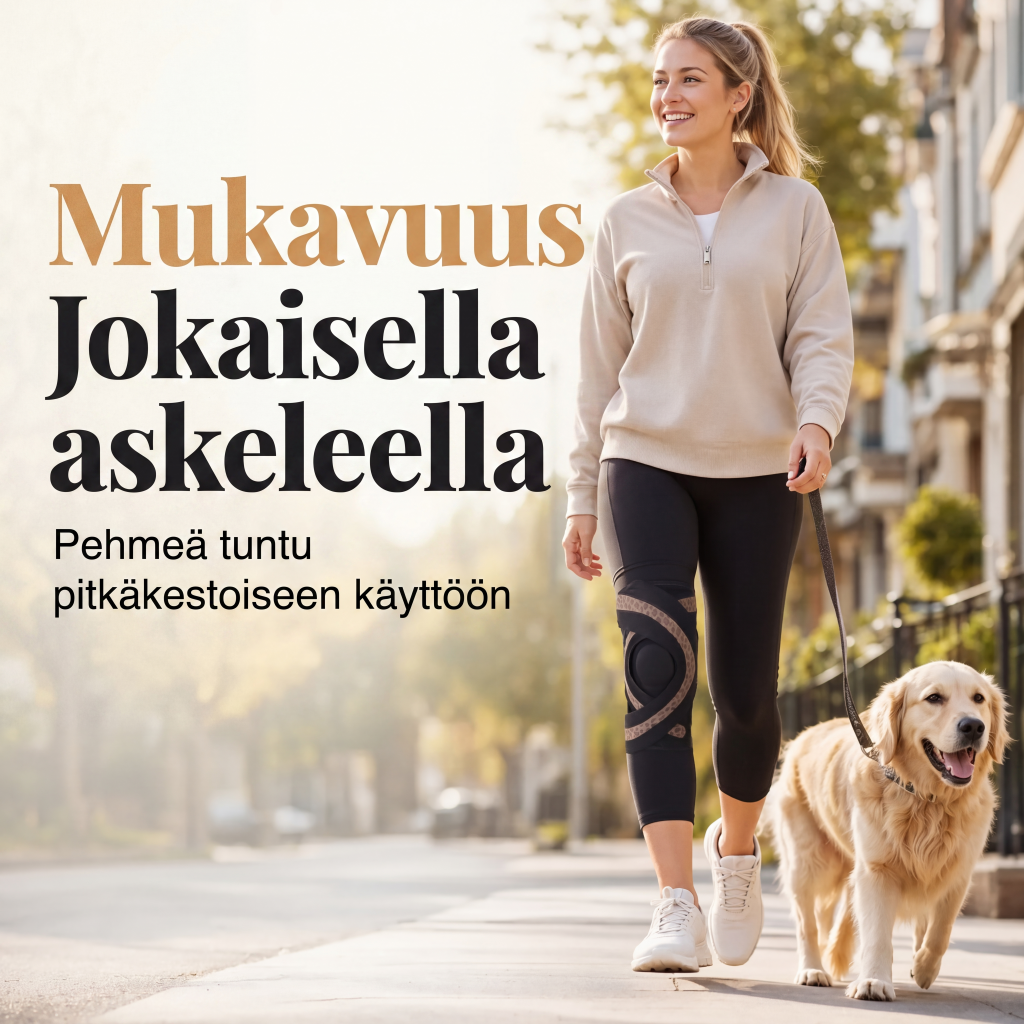 Liukumaton polvituki jousituella