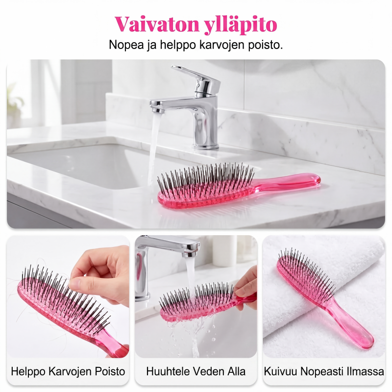 Kannettava päänahkahierontaharja