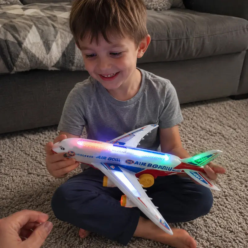 ✈️ 50 %:N ALENNUS RAJOITETUN AJAN! 💡 Sähköinen lentokonemalli, jossa on äänitehosteet ja LED-valot – Interaktiivinen, houkutteleva, kestävä ✨