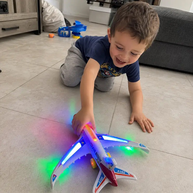✈️ 50 %:N ALENNUS RAJOITETUN AJAN! 💡 Sähköinen lentokonemalli, jossa on äänitehosteet ja LED-valot – Interaktiivinen, houkutteleva, kestävä ✨