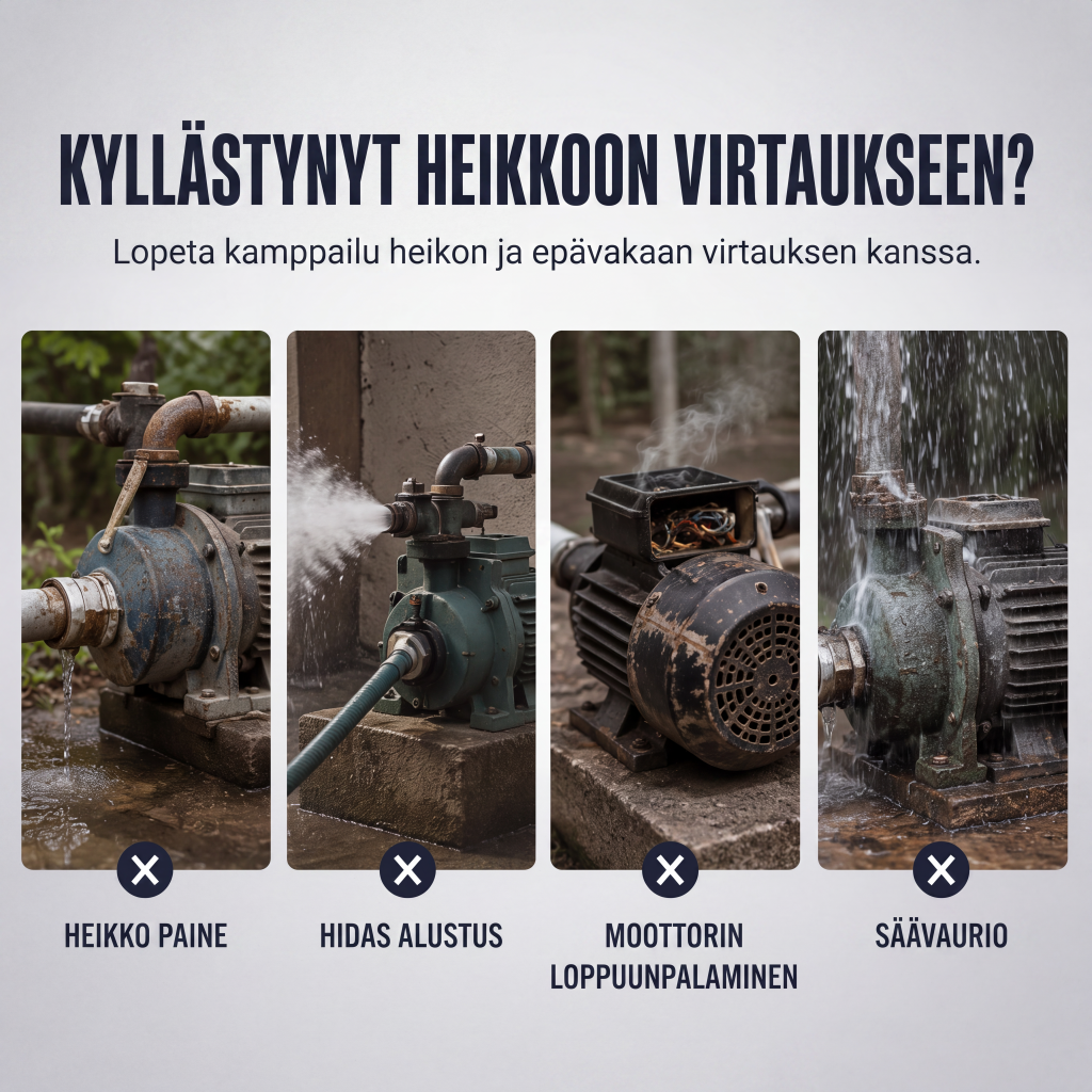 Itseimeävä vedenpaineen korotuspumppu