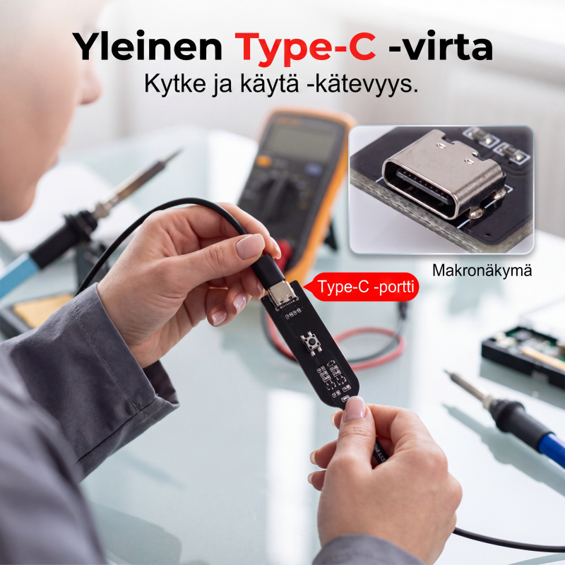 USB-C induktanssinilmaisin kynä emolevyn korjaukseen