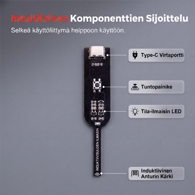 USB-C induktanssinilmaisin kynä emolevyn korjaukseen