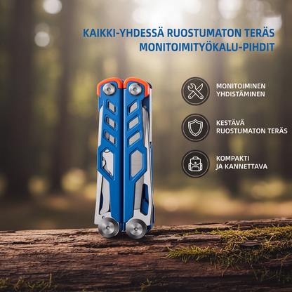 Monikäyttöinen All-in-One ruostumattomasta teräksestä valmistettu monitoimityökalupihdit
