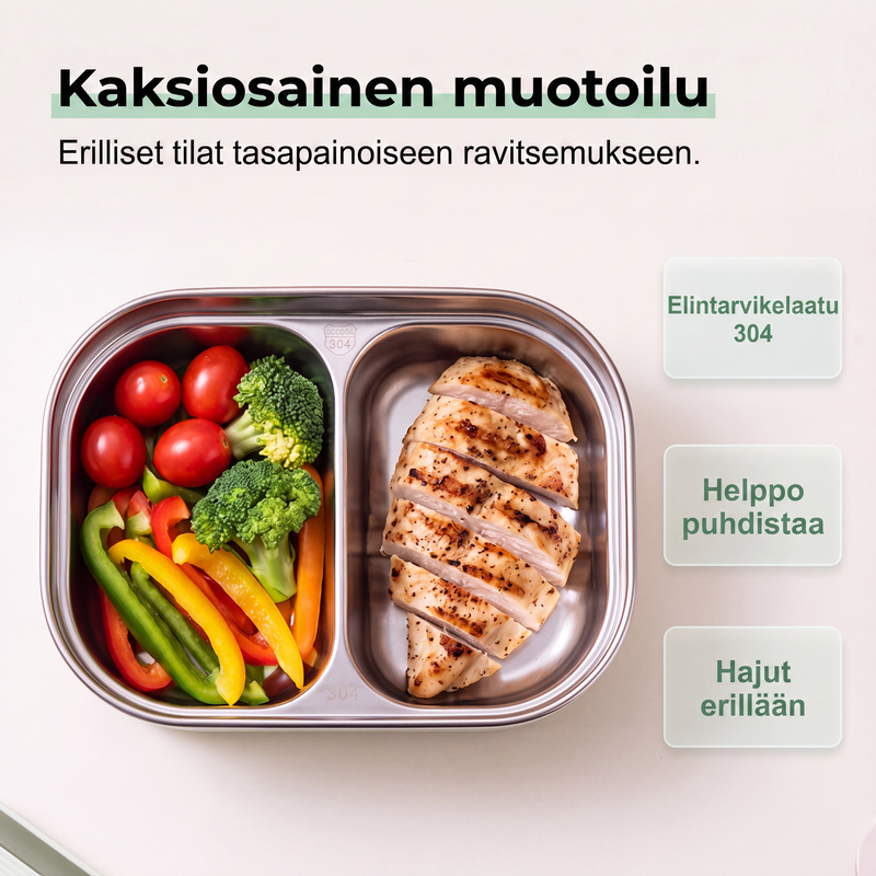 Kannettava sähkölämmitteinen lounasrasia, vedetön ruoanlämmitin