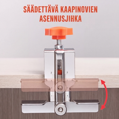 Säädettävä kaapinovien asennusjigi