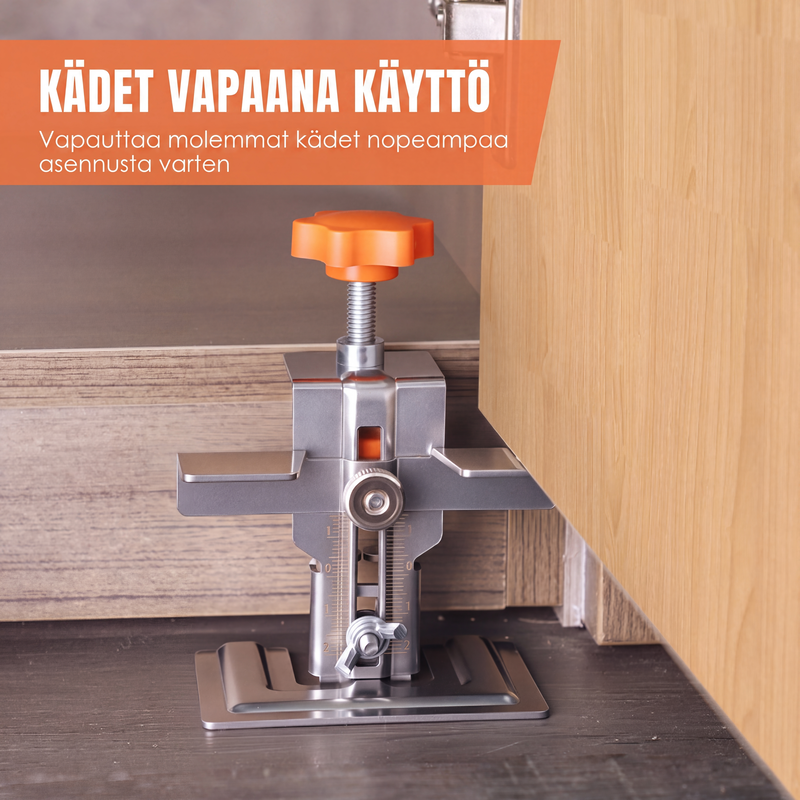 Säädettävä kaapinovien asennusjigi