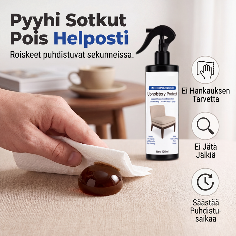 Vedenpitävä suoja-aine spray verhoiluille