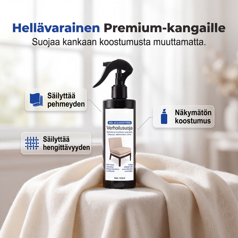 Vedenpitävä suoja-aine spray verhoiluille