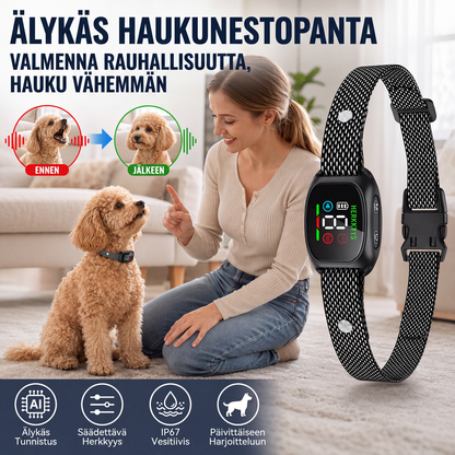 Älykäs koirien haukkumisen estävä kaulus