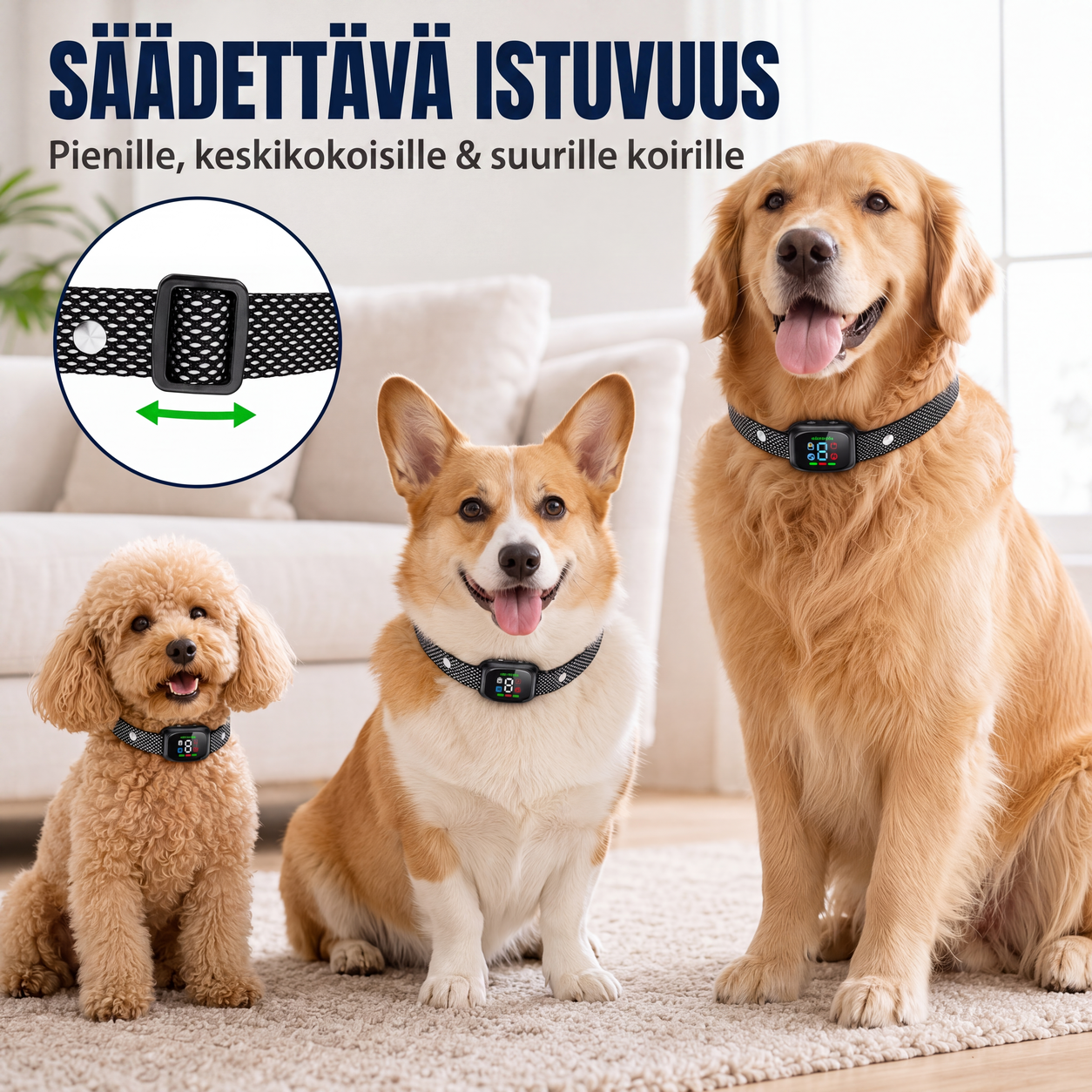 Älykäs koirien haukkumisen estävä kaulus
