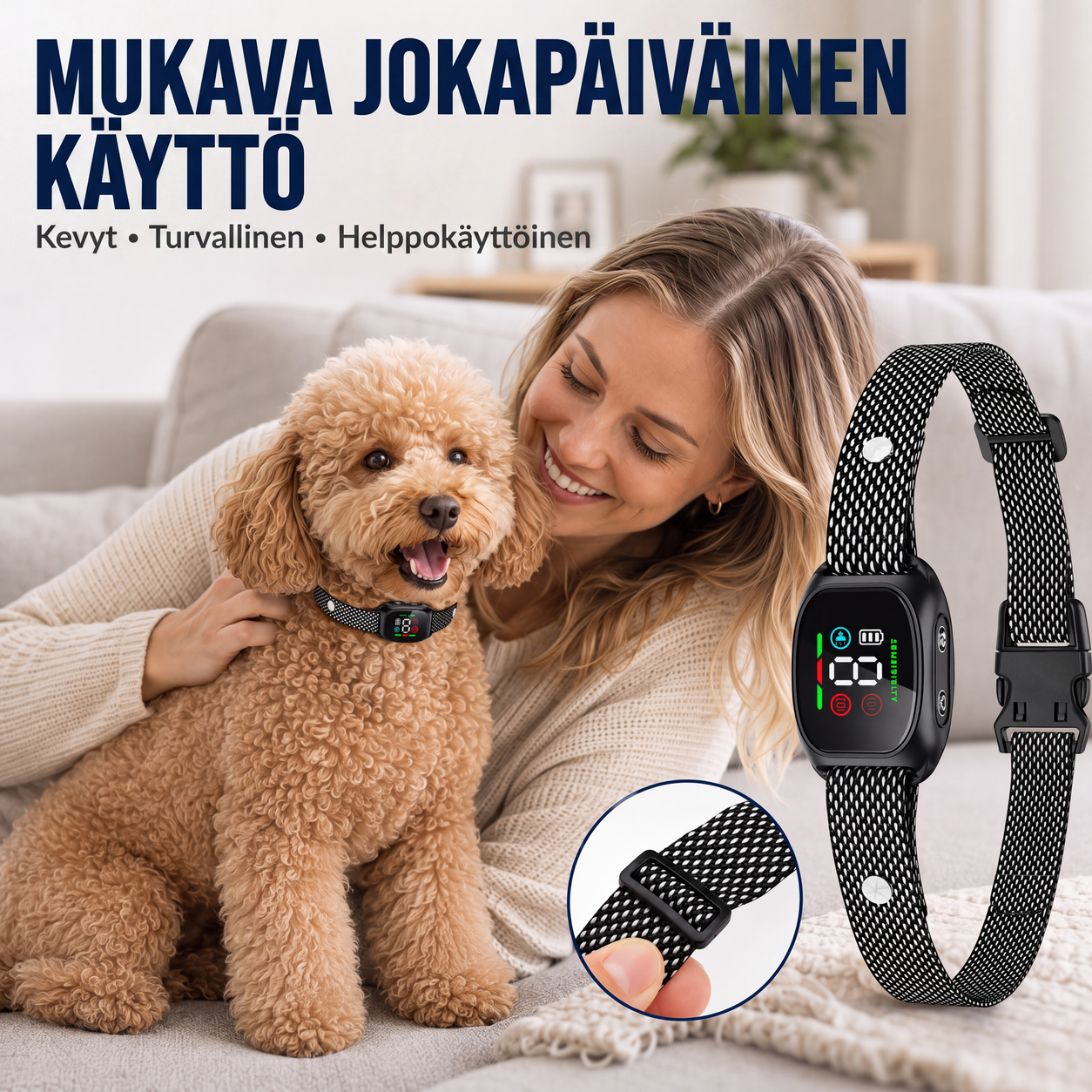 Älykäs koirien haukkumisen estävä kaulus