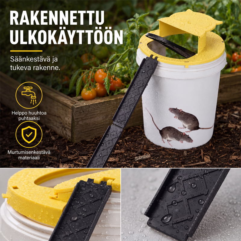 Automaattisesti nollautuva kääntökantinen hiirenloukku