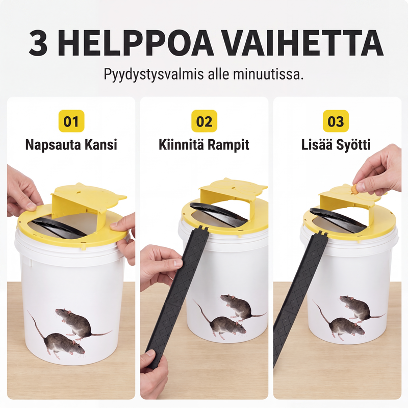 Automaattisesti nollautuva kääntökantinen hiirenloukku
