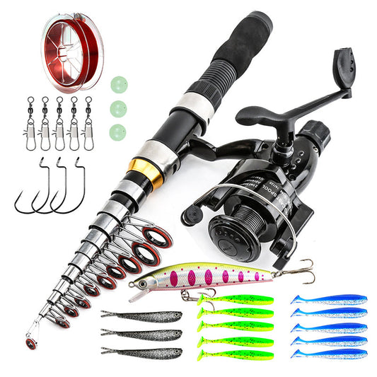 🔥 -50% Oggi: Set Completo di Attrezzatura da Pesca da Viaggio con Borsa per il Trasporto – Tutto il necessario in un unico kit portatile, leggero e ben organizzato, pronto per ogni avventura di pesca.