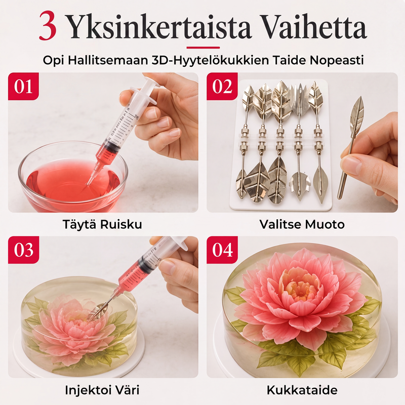 3D-gelatiinitaiteen työkalut
