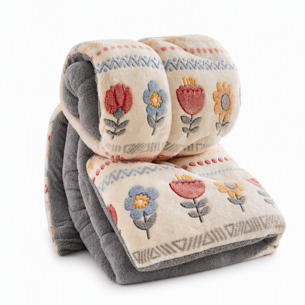 🛌 55% ALENNUS – VAIN RAJOITETUN AJAN! ✨ Kaksipuolinen sherpa-fleece-peitto – toisella puolella lumihiutalevelvet, toisella tiheä lampaanvilla. Lämmönlukitus, erittäin pehmeä tuntuma ja kestävä digitaalinen painatus. Täydellinen talven kylmiin iltoihin! ❄️