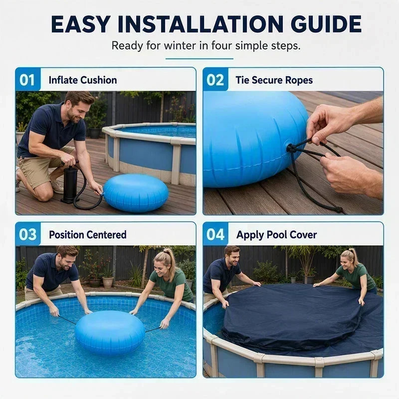 🏊 Save 50%! ❄️ Pool Winterizing Air Pillow – Round, ice pressure relief & protective ✨