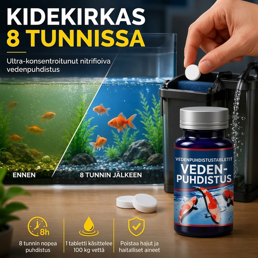 Ammattimaiset akvaarin vedenpuhdistustabletit