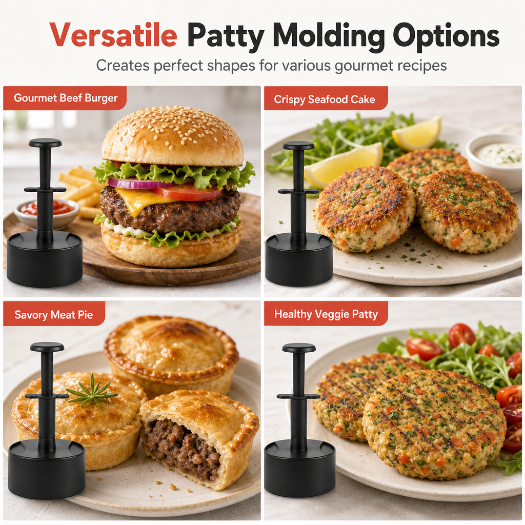 🍔 LIMITED-TIME 50% OFF ✨ Hamburger Press & Patty Maker — Automatic Spring Rebound, Quick Demold