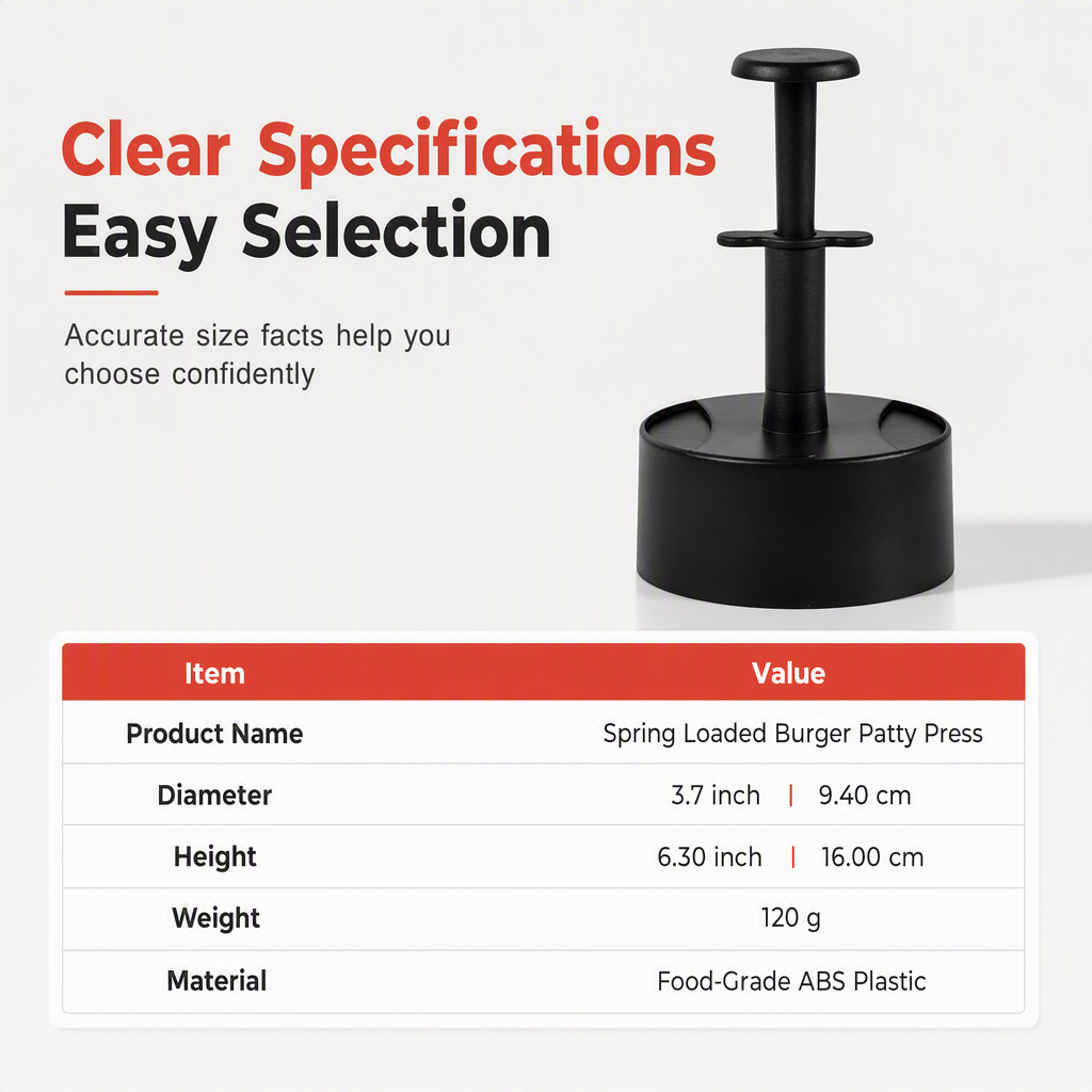 🍔 LIMITED-TIME 50% OFF ✨ Hamburger Press & Patty Maker — Automatic Spring Rebound, Quick Demold
