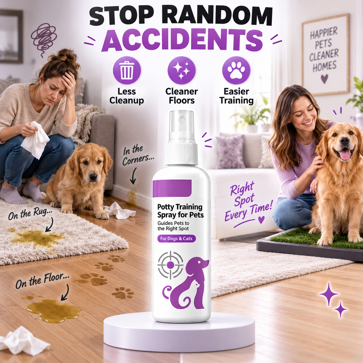 🥳HUIPPUTARJOUS🥳💞Yli 10 000 myytyä! Sisäsiisteyteen opettava suihke – alk. 19,99 €! Ohjaa lemmikkiä, turvallinen ja helppokäyttöinen. Puhtaampi koti – hanki omasi! ✅
