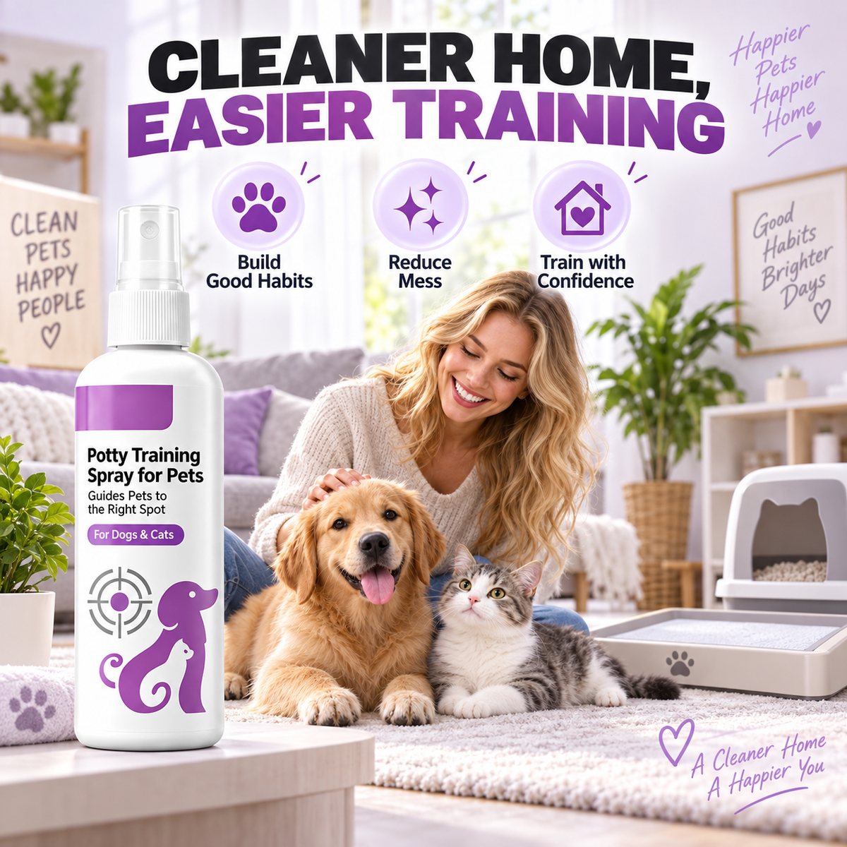 🥳HUIPPUTARJOUS🥳💞Yli 10 000 myytyä! Sisäsiisteyteen opettava suihke – alk. 19,99 €! Ohjaa lemmikkiä, turvallinen ja helppokäyttöinen. Puhtaampi koti – hanki omasi! ✅
