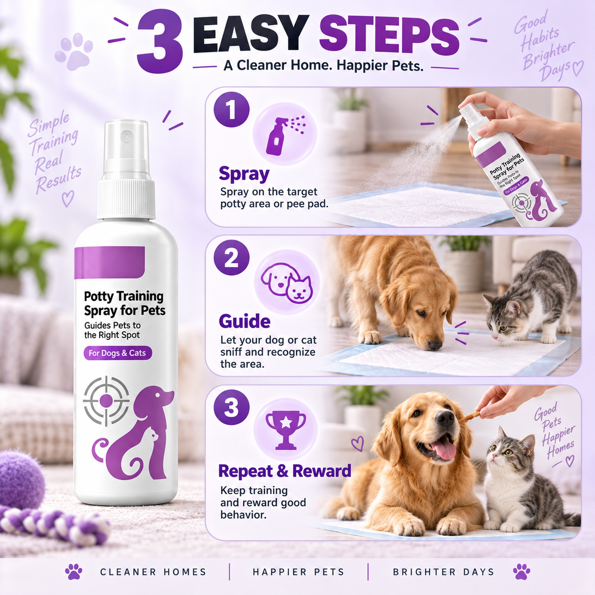 🥳HUIPPUTARJOUS🥳💞Yli 10 000 myytyä! Sisäsiisteyteen opettava suihke – alk. 19,99 €! Ohjaa lemmikkiä, turvallinen ja helppokäyttöinen. Puhtaampi koti – hanki omasi! ✅