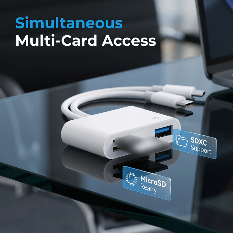 💥-50 % ALENNUS⏰ 5-in-1-muistikortinlukija 🔌 Plug & play, monimuotoinen, nopea tiedonsiirto kaikille laitteillesi 📲