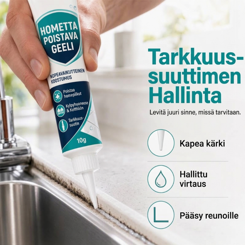 Kodin homeenpoistogeeli kylpyhuoneeseen ja keittiöön