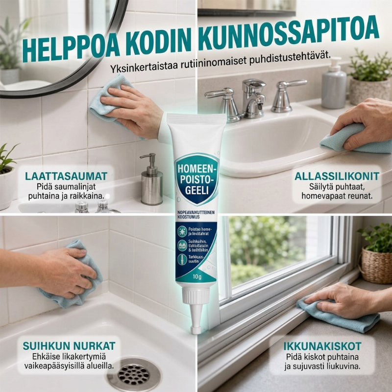 Kodin homeenpoistogeeli kylpyhuoneeseen ja keittiöön
