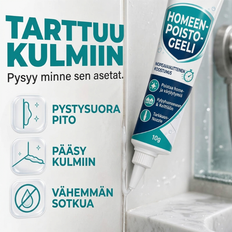Kodin homeenpoistogeeli kylpyhuoneeseen ja keittiöön
