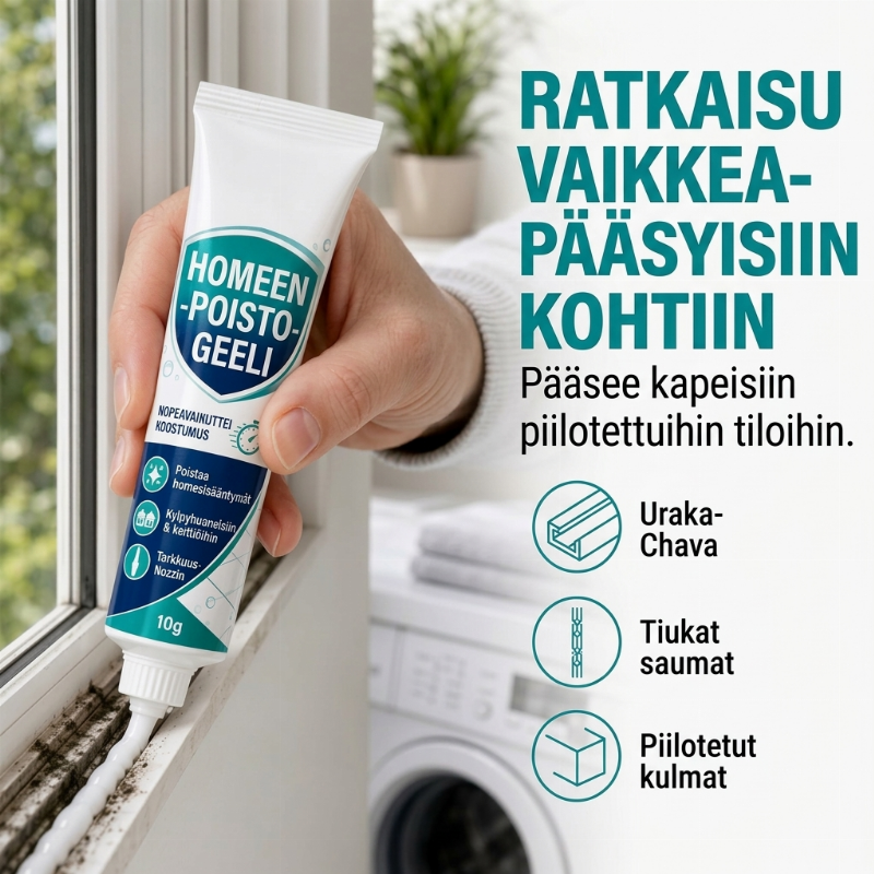 Kodin homeenpoistogeeli kylpyhuoneeseen ja keittiöön