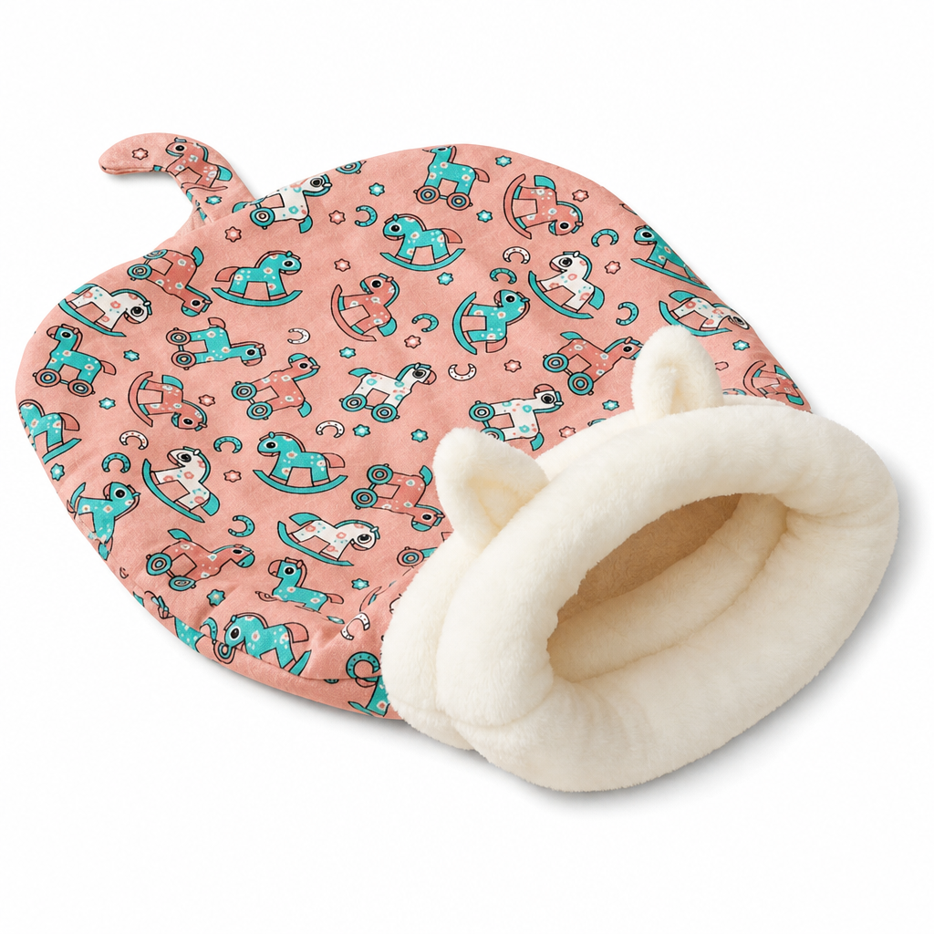 ✨50 % ALENNUS NYT! !✨🐱Puoliksi suljettu lämmin makuupussi, pehmeä, syvän unen takaava luolamajoitus lemmikeille, peitteellä varustettu kissoille ja pienille koirille