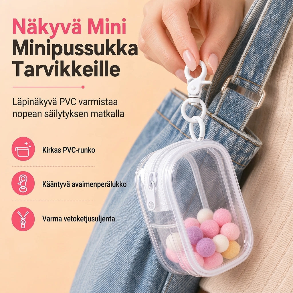 Löydä mikä tahansa kaapeli heti! Kaivamaton läpinäkyvä klipsitettävä tasku