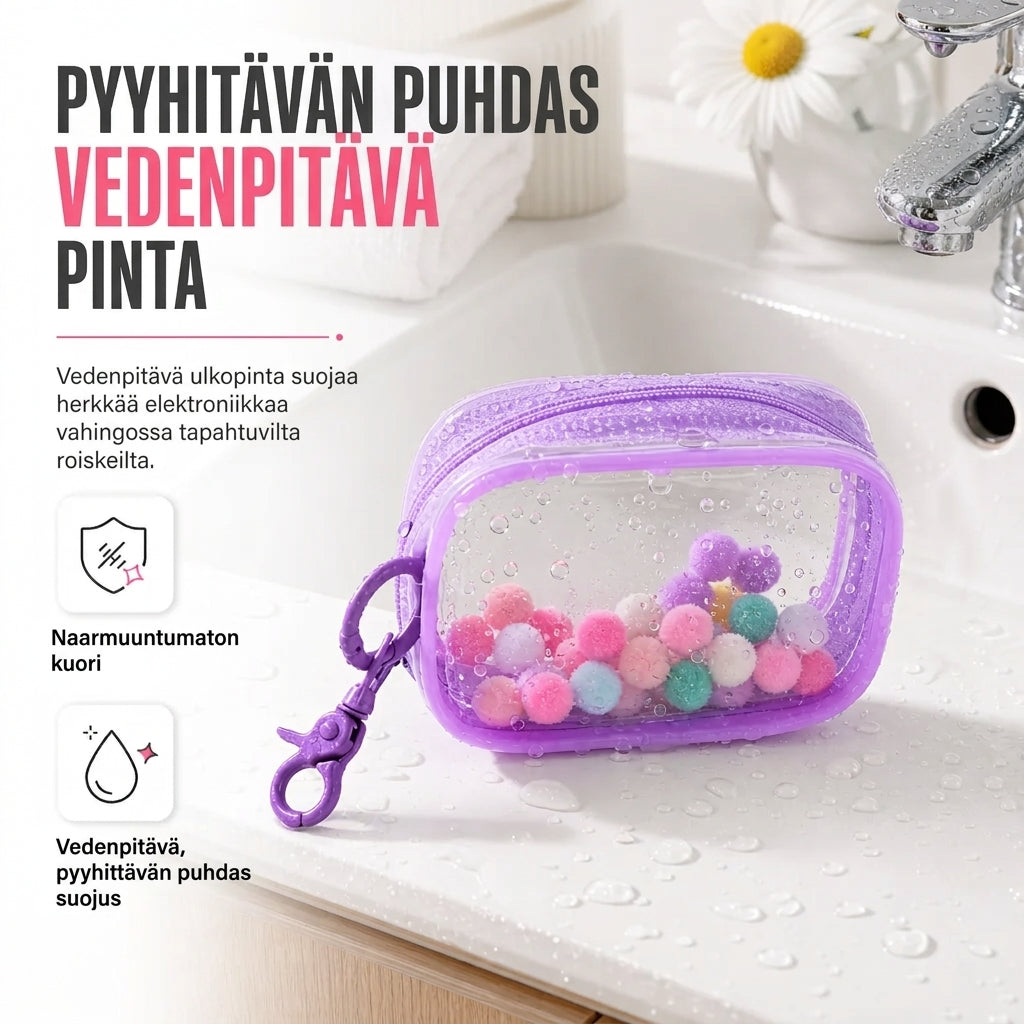 Löydä mikä tahansa kaapeli heti! Kaivamaton läpinäkyvä klipsitettävä tasku