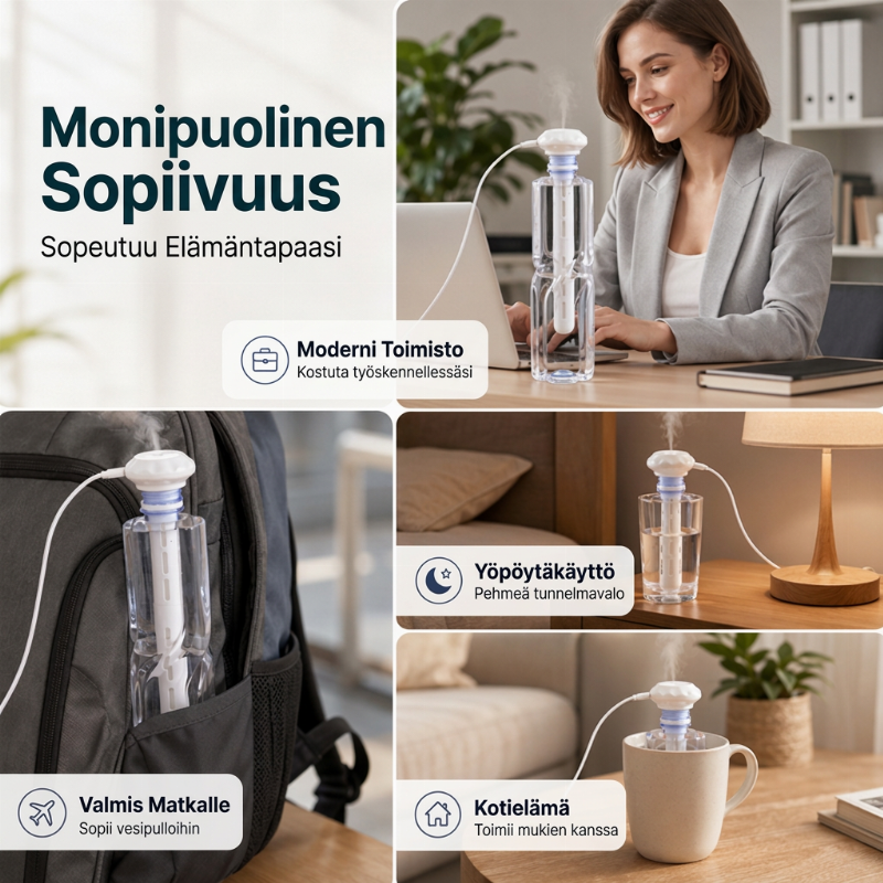 Mini kannettava USB-vesihöyrynimistin