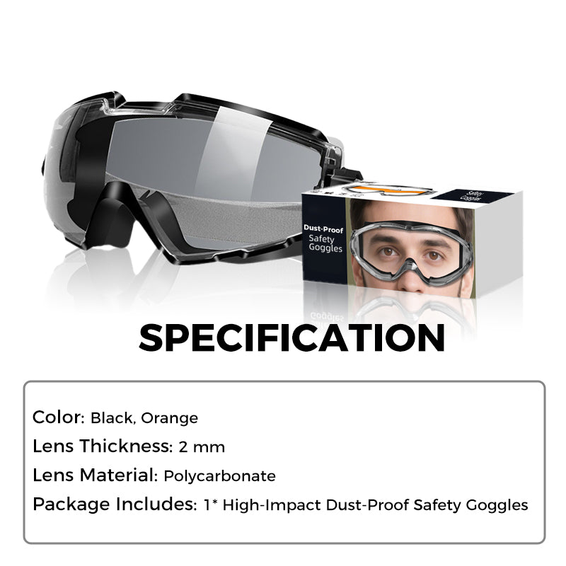 High-Impact Dust-Proof Safety Goggles