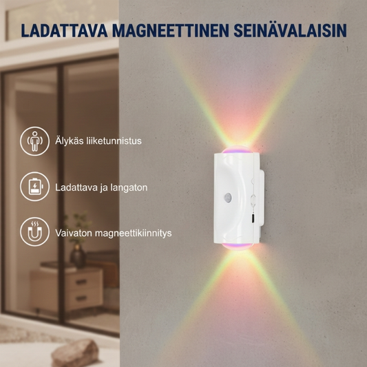 Ladattava magneettinen seinävalo