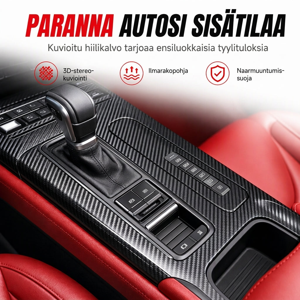 ⏳rajoitetun ajan 50 % alennus⏰Itsekiinnittyvä hiilikuvainen sisätilojen kalvokalvo🚗🔰