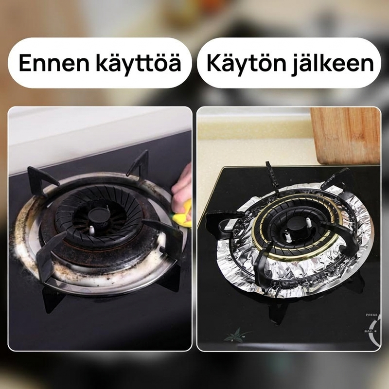 🍳 RAJOITETUN AJAN 50 % ALENNUS! 🧻 Liesin alumiinifoliovaa'at – lämmönkestävät, leikattavat, helppo puhdistaa ✨