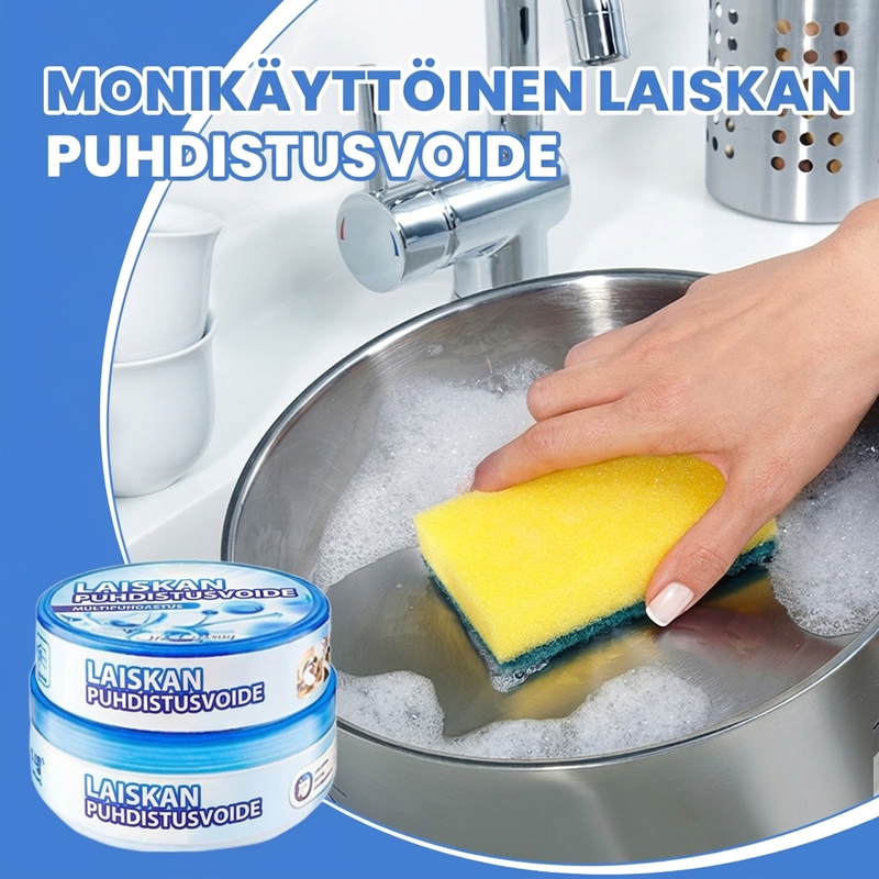 Monitoiminen ja tehokas puhdistusvoide sienellä