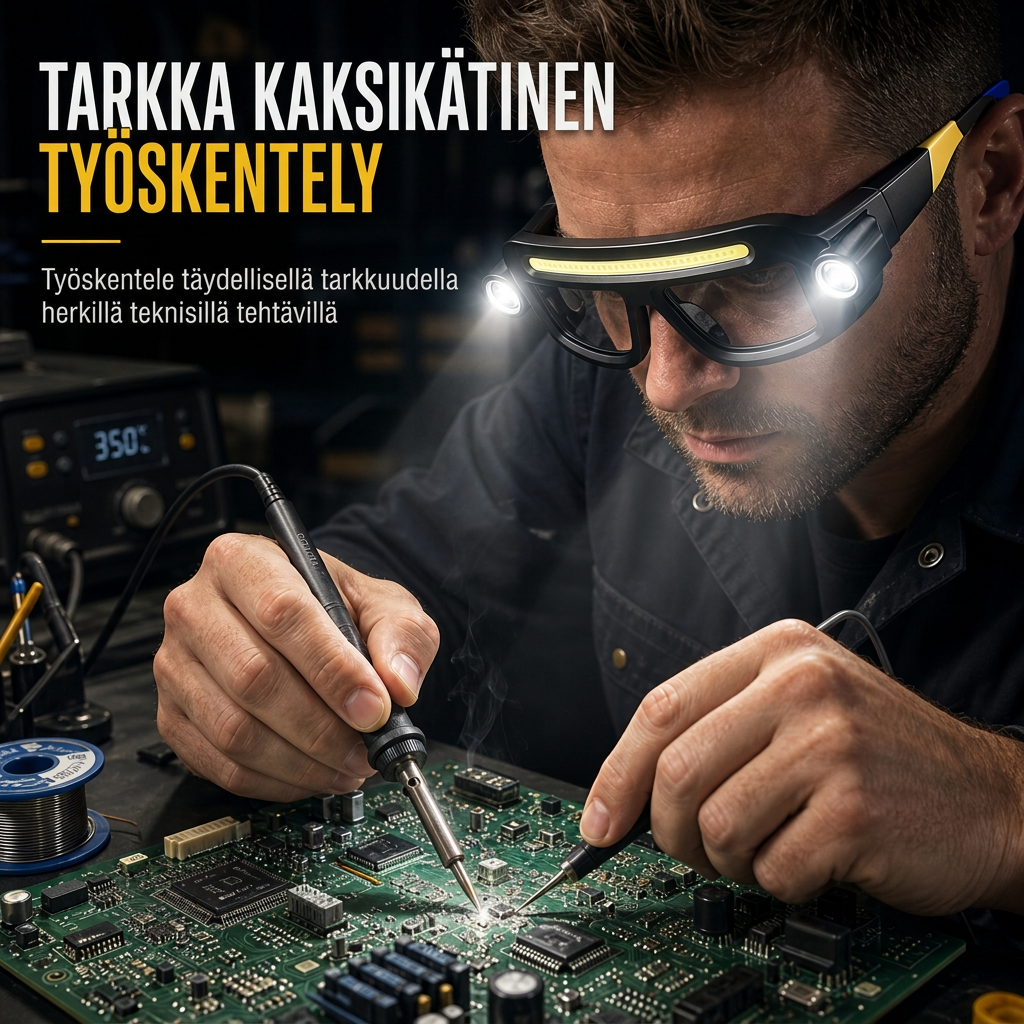USB-ladattava kaksoispuoleinen klipsilasivalo ulkoiluvaellukseen ja lukemiseen