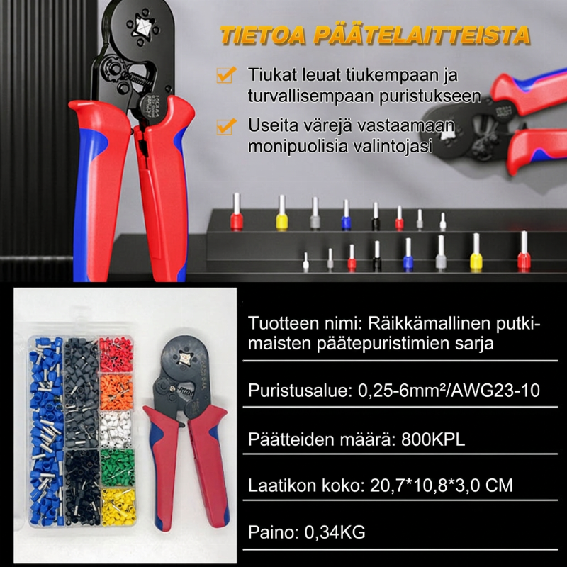 🔌 Nyt -50%! ⚡ Kylmäpuristuspihtisarja – Räikkämekanismi, automaattinen palautus ja ergonominen kahva – sähköasentajille ja tee-se-itse -harrastajille 🛠️