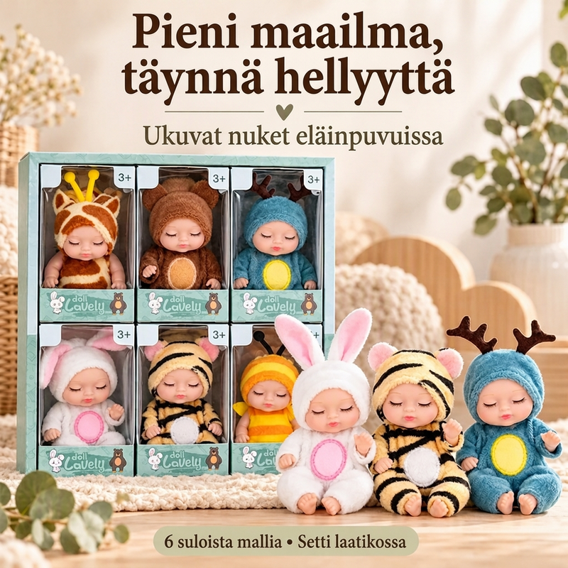 🧸 Mini Reborn Vauvanuket – Suloinen Pieni Nukke Lahjaksi, Koristeeksi ja Luovaan Leikkiin