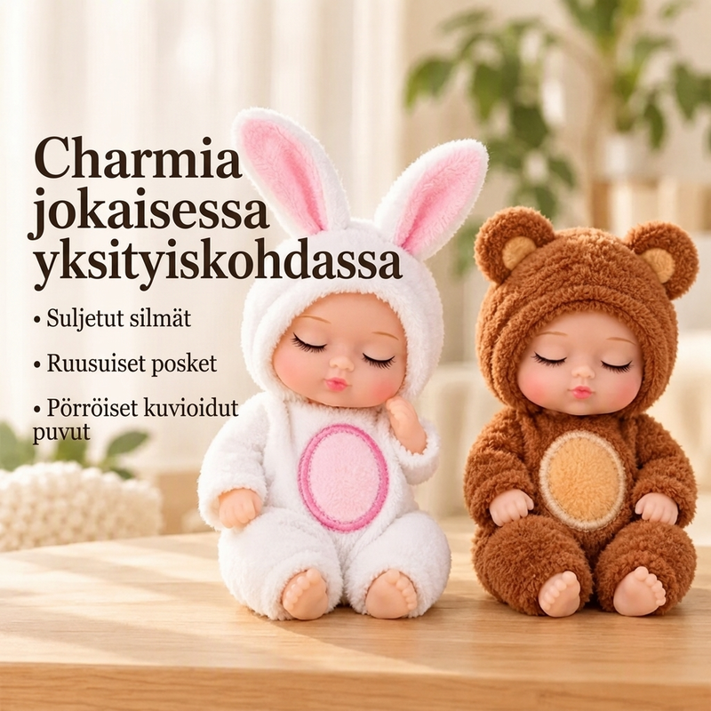 🧸 Mini Reborn Vauvanuket – Suloinen Pieni Nukke Lahjaksi, Koristeeksi ja Luovaan Leikkiin