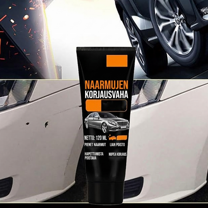 🚗✨ Auton naarmujen häivytys- ja kiillotusaine 120 ml – Poista kevyiden naarmujen näkyvyyttä ja palauta maalipinnan kiilto helposti 🧽